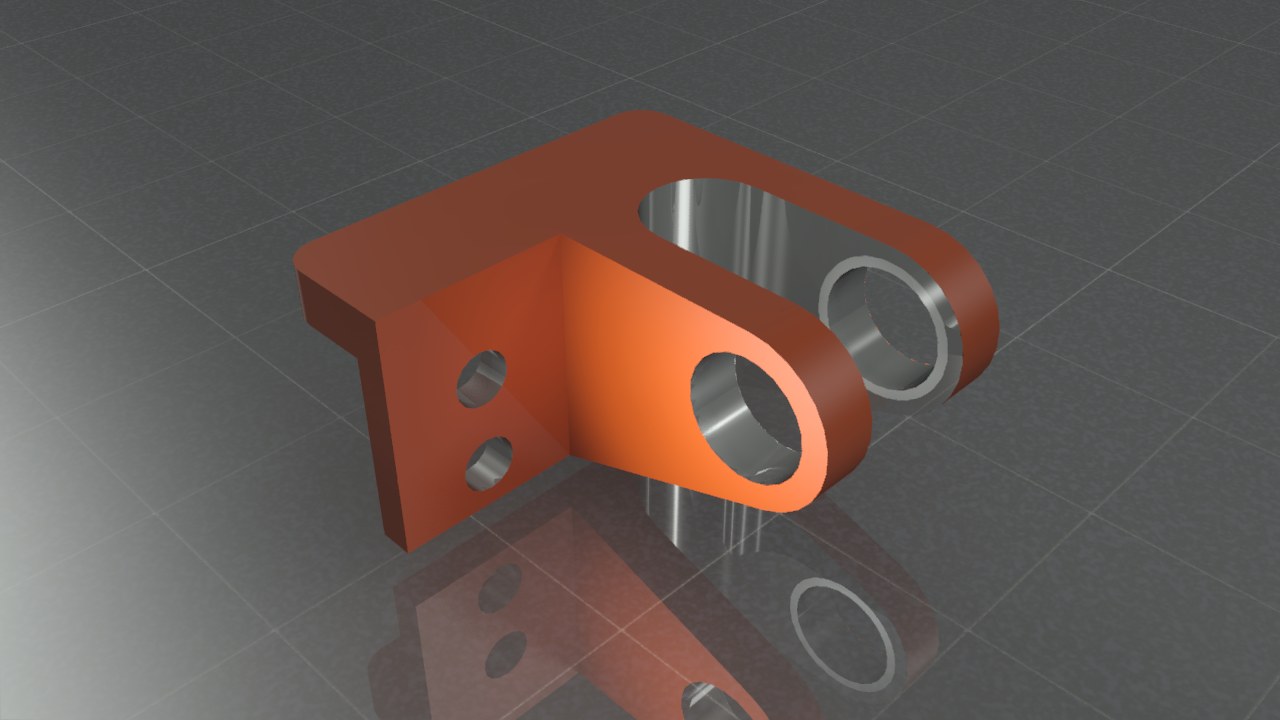 Rendered orange pivot base