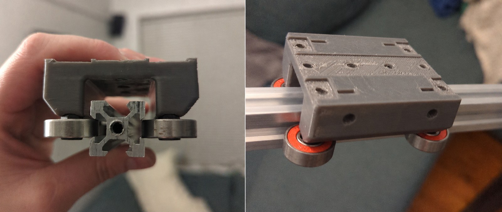 Second gantry version with metal bearings